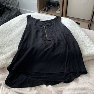 Black zipper blouse